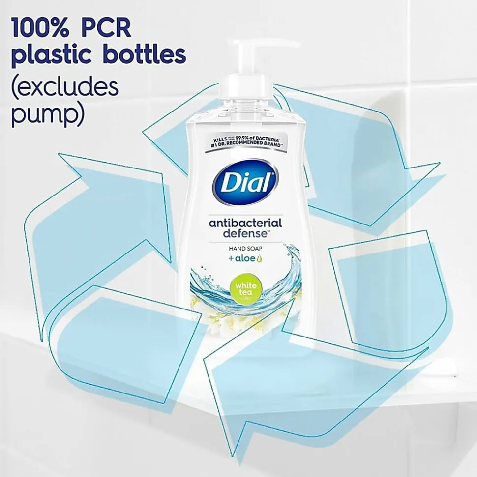 Dial White Tea Antibacterial Hand Soap - White Tea Scent - 11 fl oz - Pump Dispenser - Bacteria Remover - 20940
