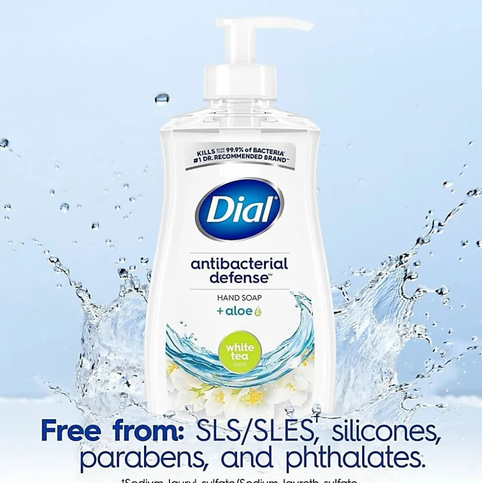 Dial White Tea Antibacterial Hand Soap - White Tea Scent - 11 fl oz - Pump Dispenser - Bacteria Remover - 20940