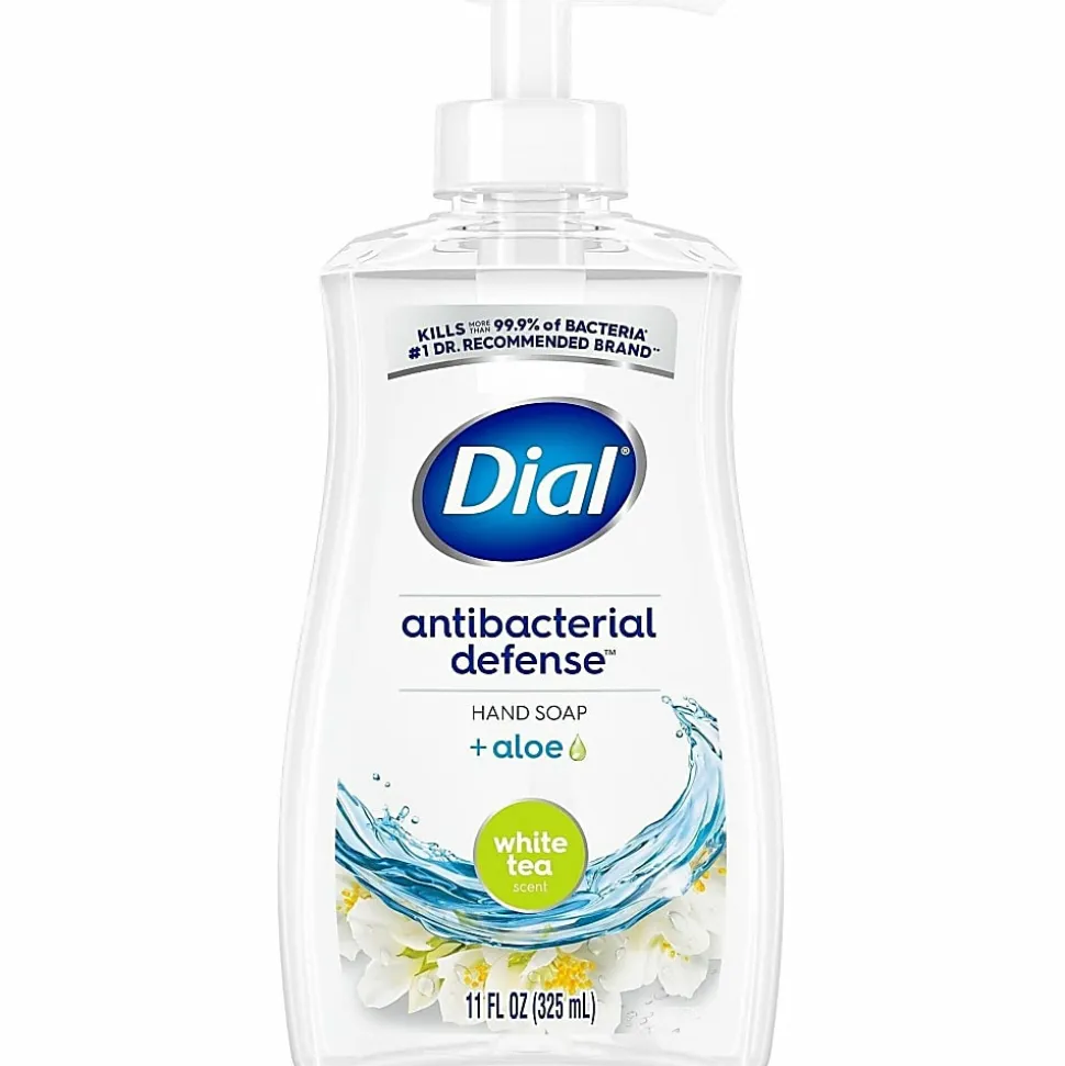Dial White Tea Antibacterial Hand Soap - White Tea Scent - 11 fl oz - Pump Dispenser - Bacteria Remover - 20940