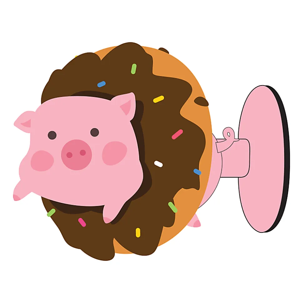 Digital Energy Phone Suction Stand, Pig/Doughnut