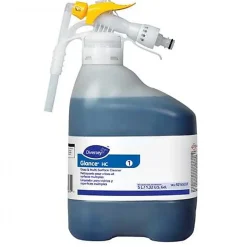 Diversey Glance HC Glass And Multi-Surface Cleaner, Ammonia Scent, 1.32 Gallon, Blue