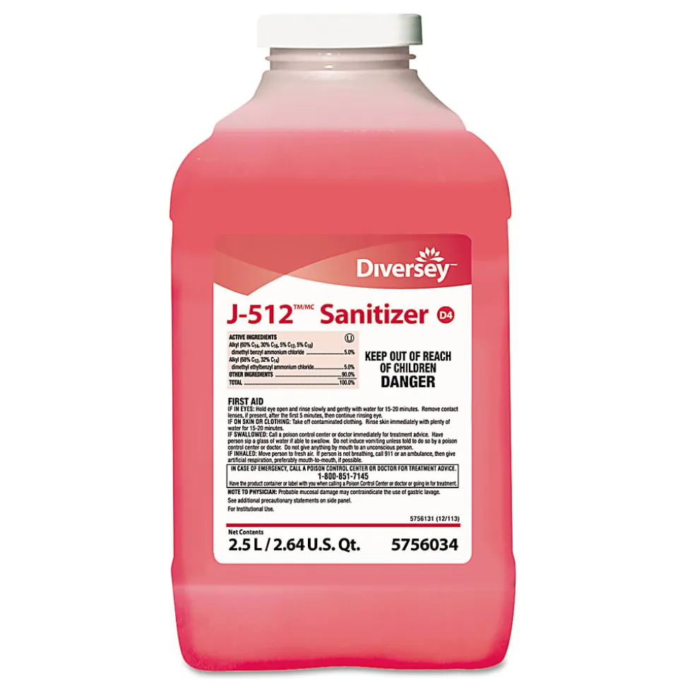 Diversey™ J-512TM/MC Sanitizer, Quaternary Scent, 84.5 Oz Bottle, Case Of 2