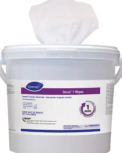 Diversey Oxivir 1 Disinfectant Wipes, 11" x 12", 160 Wipes Per Bucket, Case Of 4 Buckets