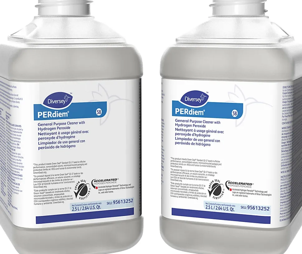 Diversey PERdiem General Purpose Cleaner With Hydrogen Peroxide, 2.5L, Case Of 2 Bottles