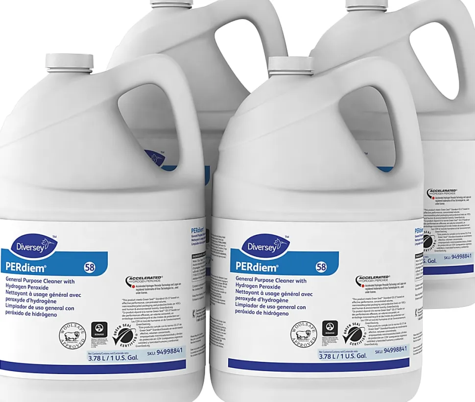 Diversey PERdiem General Purpose Cleaner With Hydrogen Peroxide, 1 Gallon, Case Of 4 Jugs