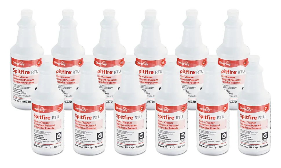 Diversey Spitfire® Power Cleaner, Fresh Scent, 32 Oz, Pack Of 12