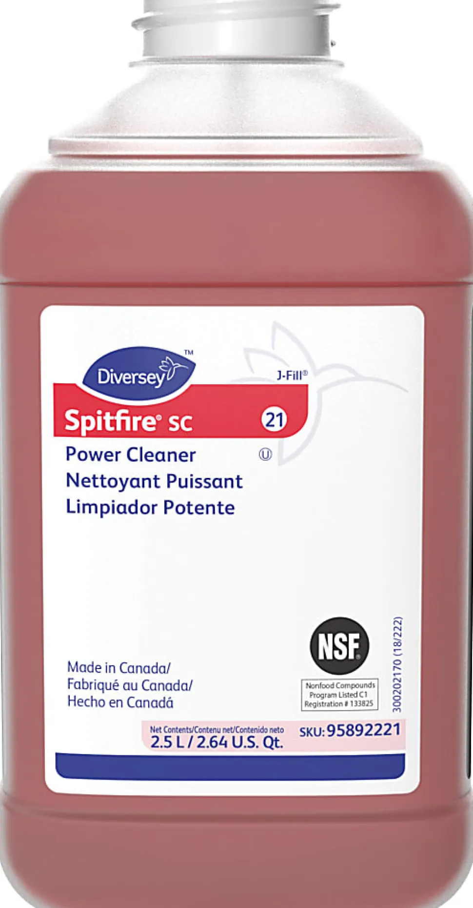 Diversey™ Spitfire® SC Power Cleaner, Fresh Pine Scent, 84.5 Oz Bottle, Case Of 2