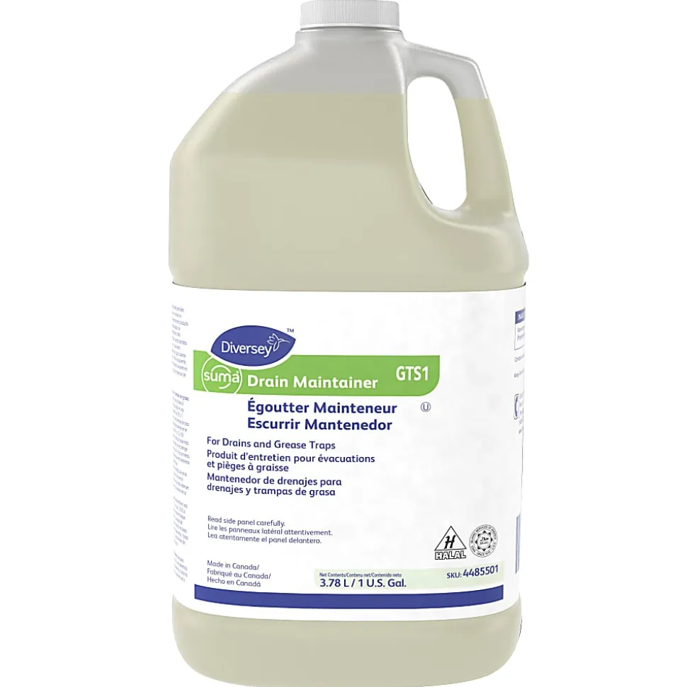 Diversey Suma GTS1 Drain Maintain, 1 Gallon, Pack Of 4 Jugs