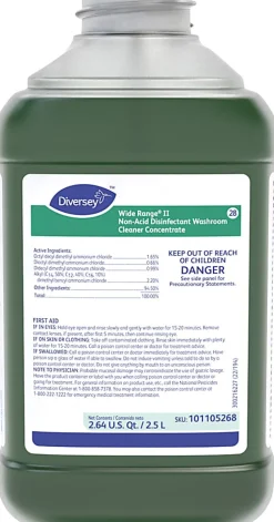 Diversey Wide Range II Cleaners, Floral, 2.5L, Pack Of 2 Cleaners