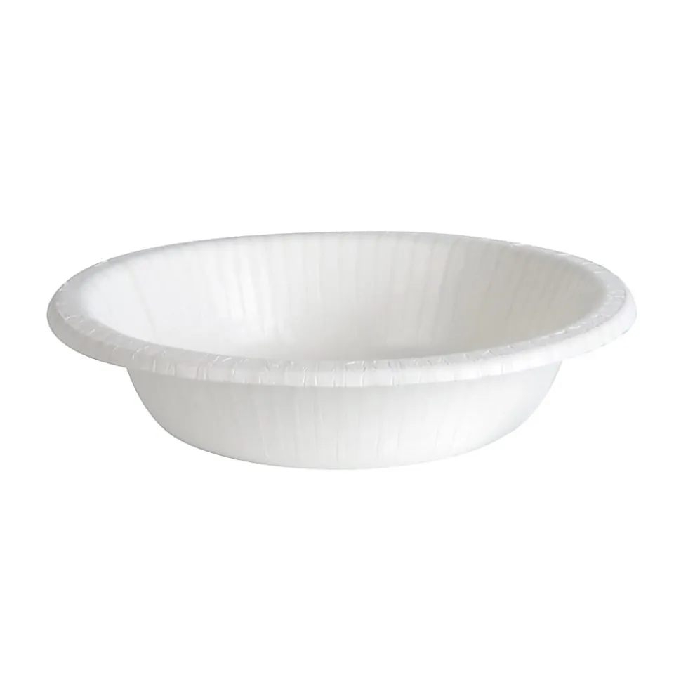 Dixie® Basic Paper Bowls, 12 Oz, White, 125 Bowls Per Pack, Case Of 8 Packs