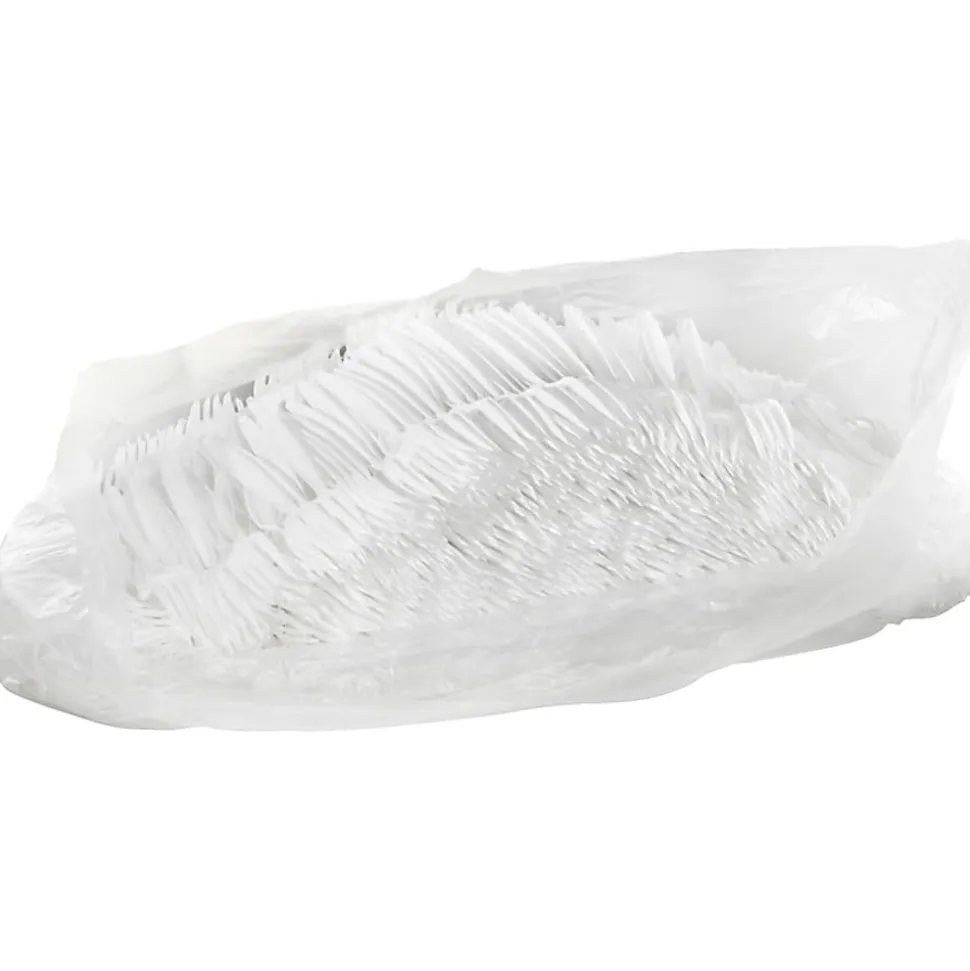 Dixie® Bulk Case Plastic Forks, White, Case Of 1,000