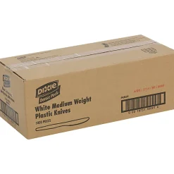 Dixie® Bulk Case Plastic Knives, White, Case Of 1,000