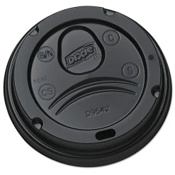Dixie® Drink-Thru Lids For 10-20 Oz Cups, Black, Box Of 1,000 Lids