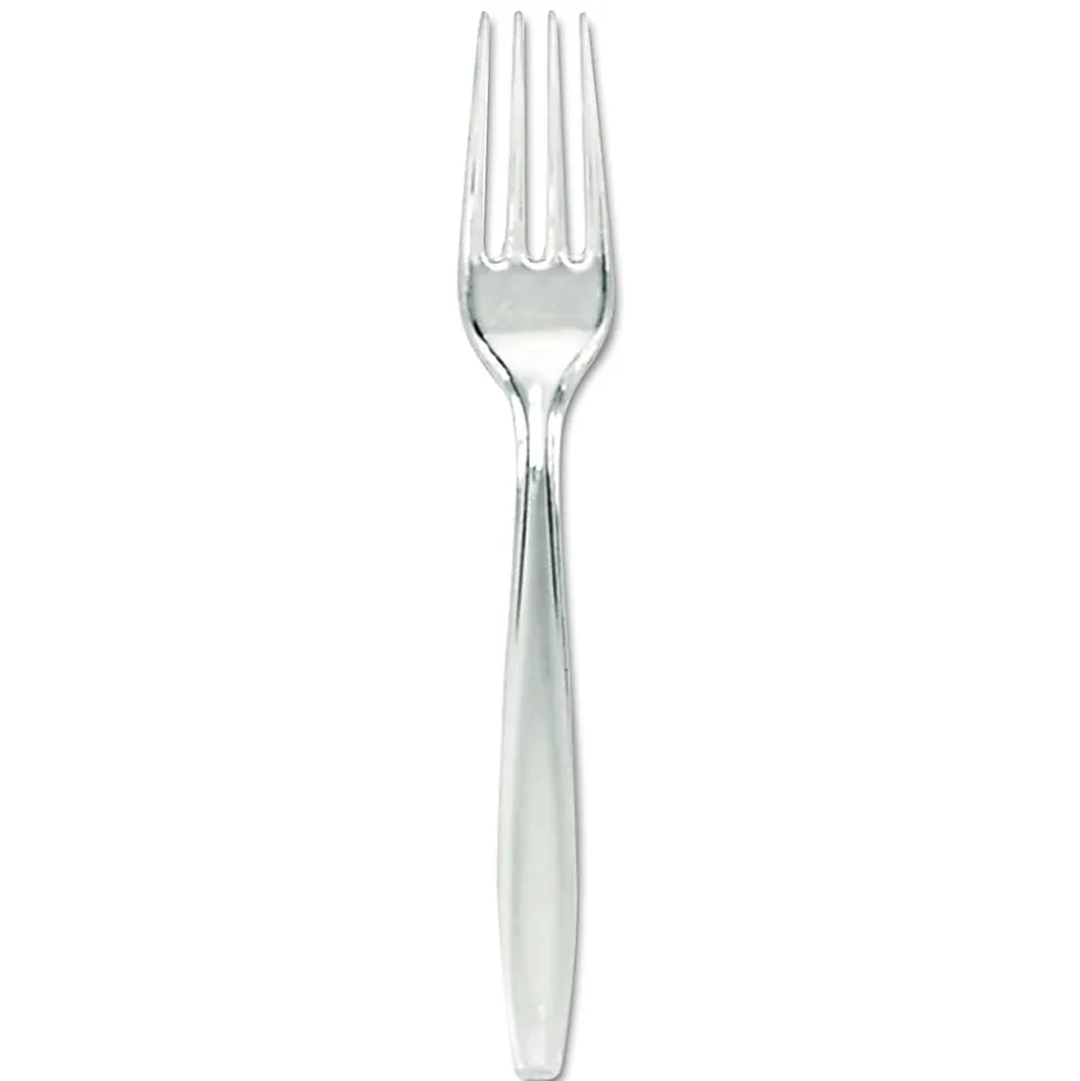 Dixie® Heavyweight Plastic Forks, Clear, Pack Of 1,000 Forks