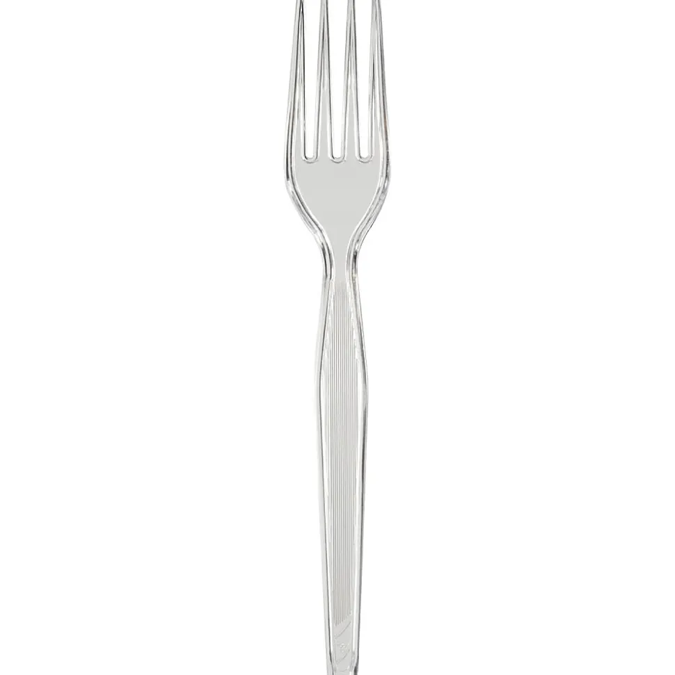 Dixie® Heavyweight Plastic Forks, Clear, Pack Of 1,000 Forks