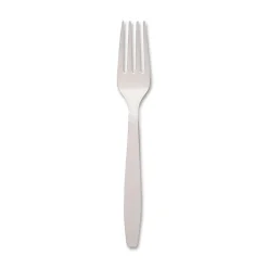 Dixie® Heavy-Weight Polystyrene Disposable Forks, 7.13"L, White, 1000 Per Case