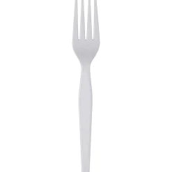 Dixie® Heavyweight Utensils, Forks, White, Box Of 100 Forks