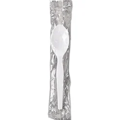 Dixie® Individually Wrapped Polystyrene Teaspoons, White, Pack Of 1,000
