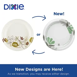 Dixie® 8 1/2" Medium-Weight Paper Plates, Pathways® Design, Pack of 125 Plates
