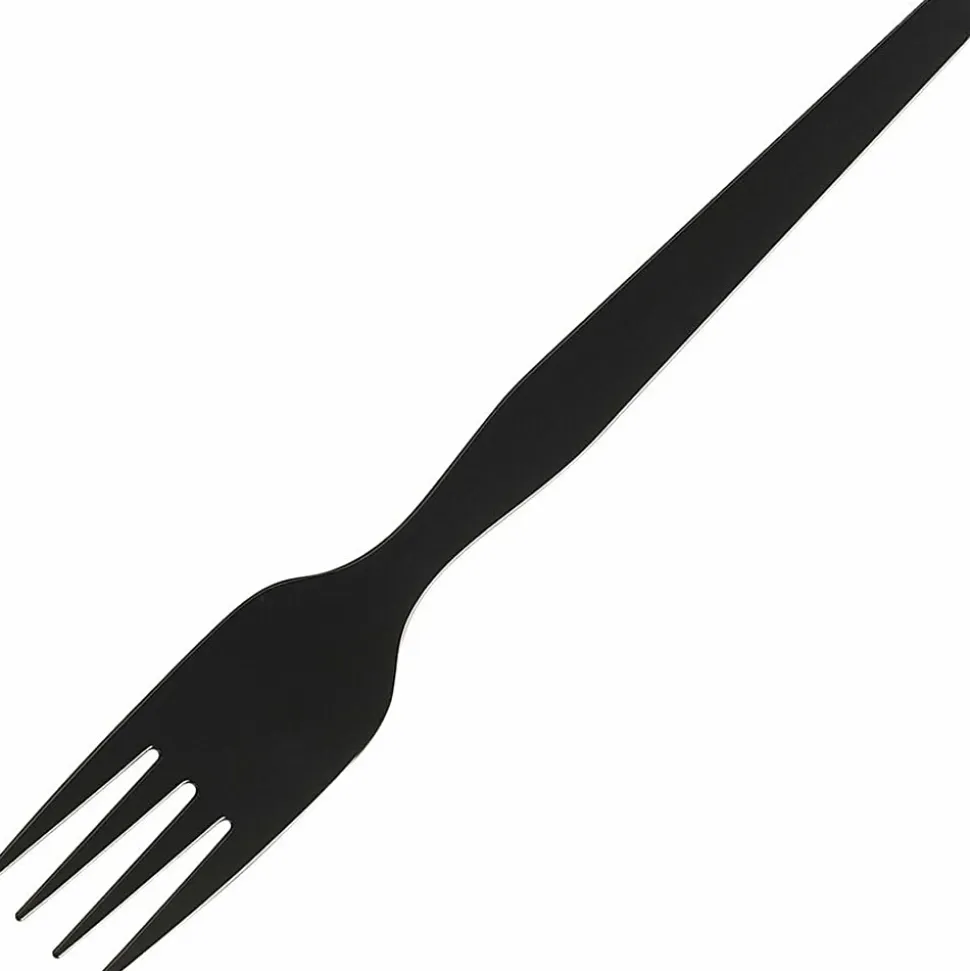 DIXIE® MEDIUM-WEIGHT POLYSTYRENE DISPOSABLE PLASTIC FORKS GRAB-N-GO® BY GP PRO (GEORGIA-PACIFIC), BLACK, 24 PACKS PER CASE