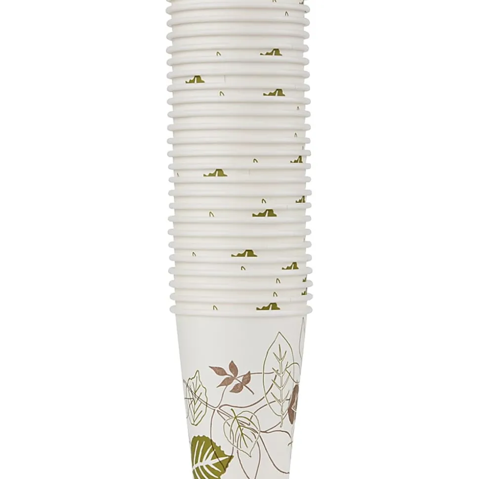 Dixie® Paper Hot Cups, 12 Oz, Pathways, Sleeve Of 50 Cups