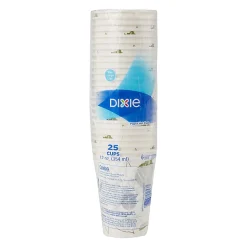 Dixie® Paper Hot Cups, 12 Oz, Pathways, Sleeve Of 50 Cups