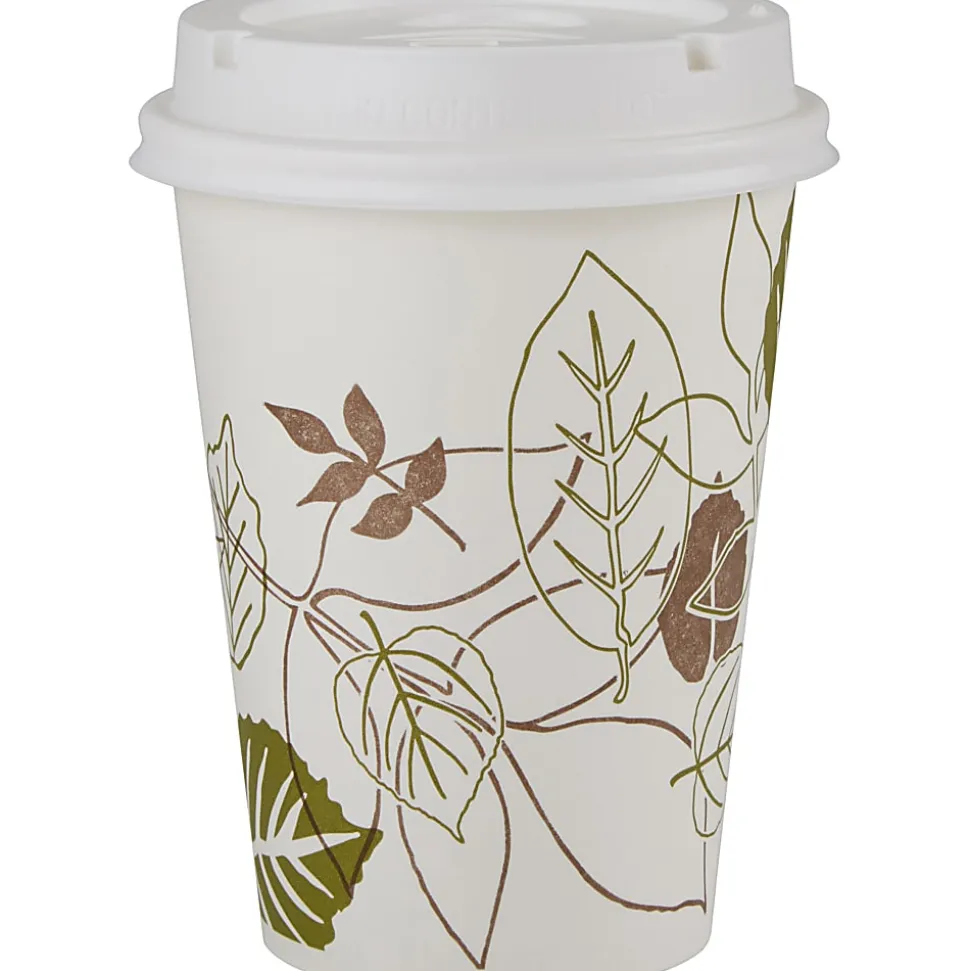Dixie® Paper Hot Cups, 12 Oz, Pathways, Sleeve Of 50 Cups