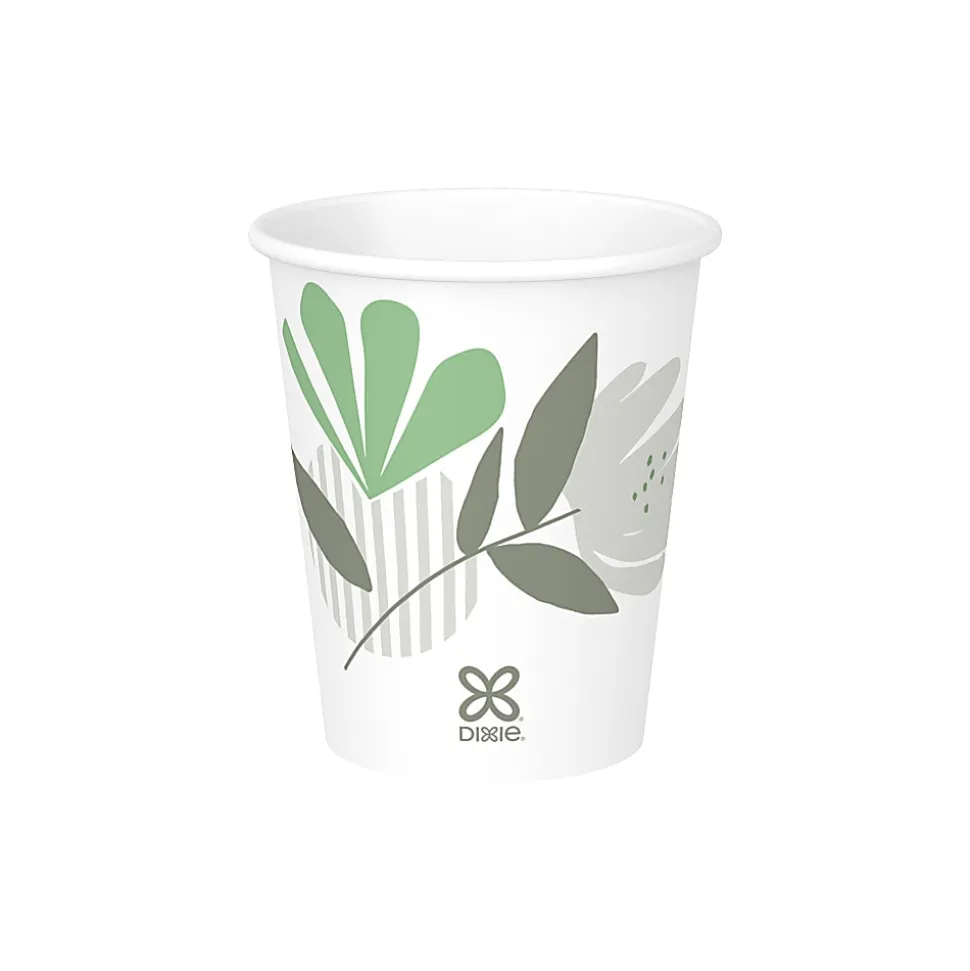 Dixie® Paper Hot Cups, 10 Oz., Pathways Design, Case Of 1,000