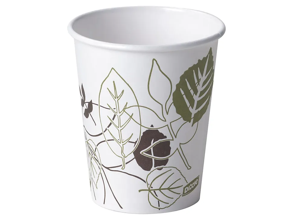 Dixie® Paper Hot Cups, 10 Oz., Pathways Design, Case Of 1,000