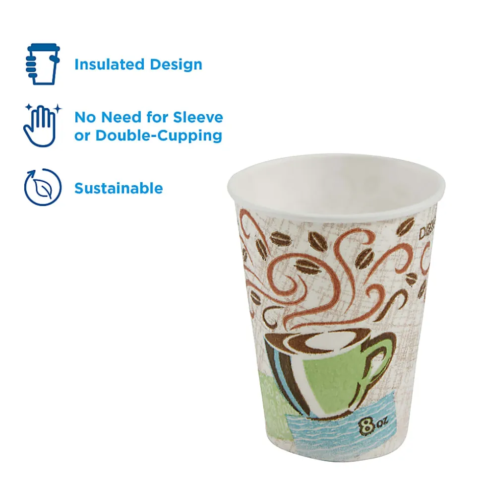 Dixie® PerfecTouch by GP PRO Hot Cups, 8 Oz, Pack Of 50 Cups