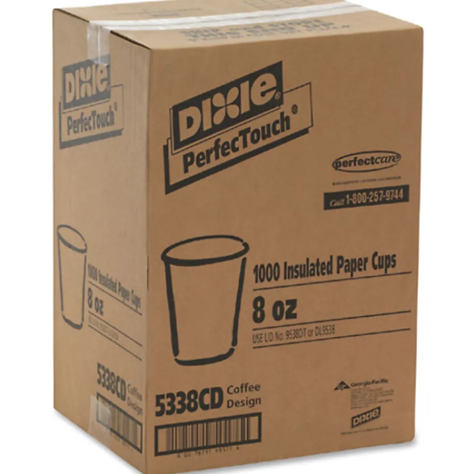 Dixie® PerfecTouch by GP PRO Hot Cups, 8 Oz, Pack Of 50 Cups