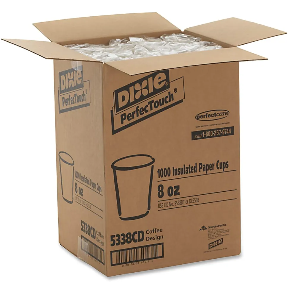 Dixie® PerfecTouch by GP PRO Hot Cups, 8 Oz, Pack Of 50 Cups