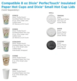 Dixie® PerfecTouch® by GP PRO Hot Cups, 8 Oz., Box Of 500