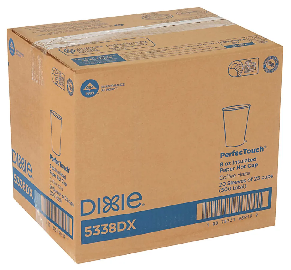 Dixie® PerfecTouch® by GP PRO Hot Cups, 8 Oz., Box Of 500