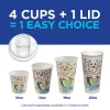 Dixie® PerfecTouch Coffee Haze Paper Hot Cups, 12 Oz, Assorted Colors, Pack Of 160 Cups
