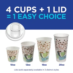 Dixie® PerfecTouch® Insulated Paper Hot Cups, 16 oz, Coffee Haze, 500 Count (25 Cups Per Pack, 20 Packs Per Case)