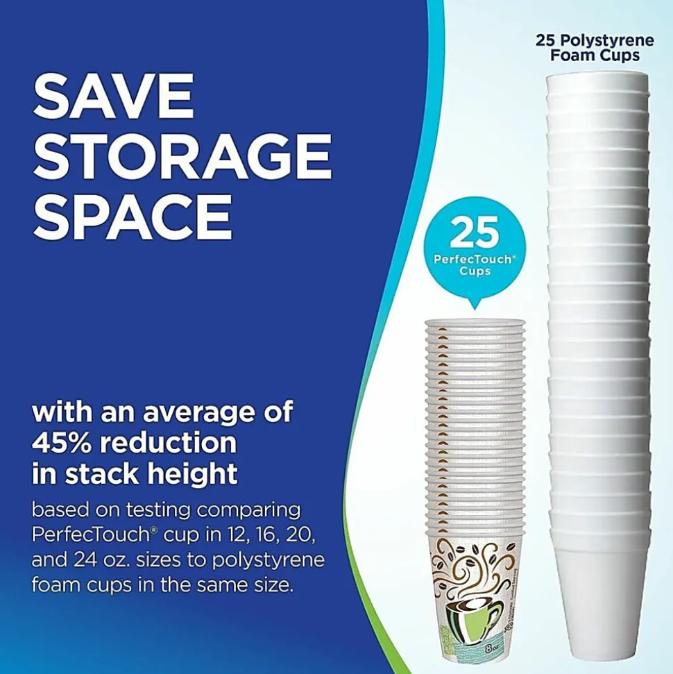 Dixie® PerfecTouch Insulated Hot Paper Cups, 10 Fl Oz, Pack Of 25 Cups
