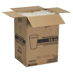 Dixie® PerfecTouch Insulated Paper Hot Cups, 16 Oz, White, Pack Of 1,000 Cups