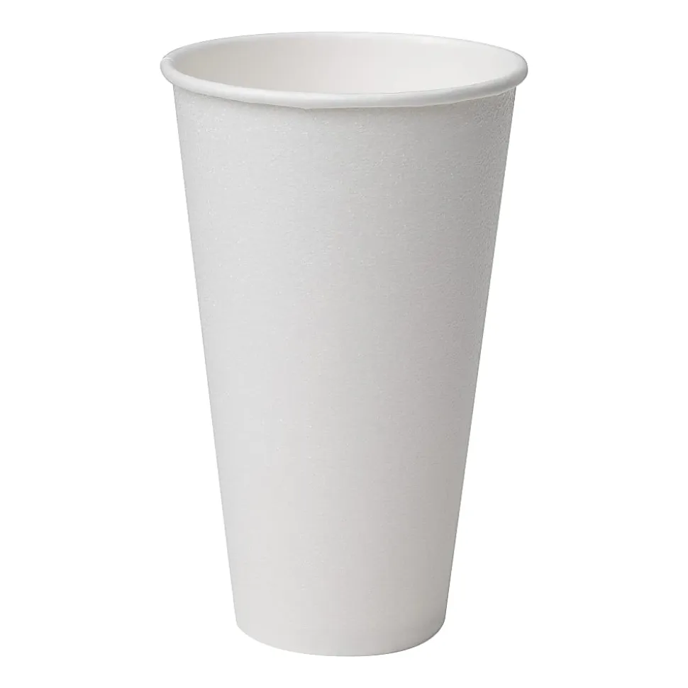 Dixie® PerfecTouch Insulated Paper Hot Cups, 16 Oz, White, Pack Of 1,000 Cups