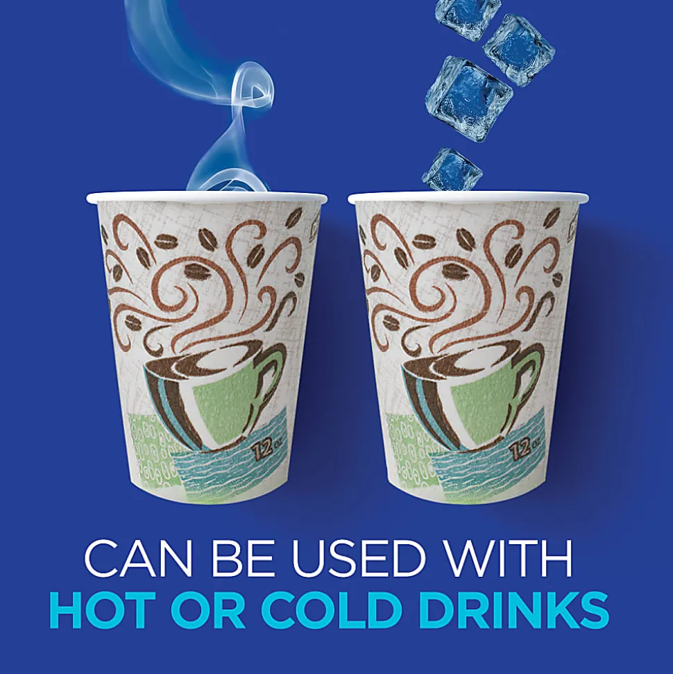 Dixie® PerfecTouch® Insulated Hot Cups, 10 oz, Coffee Haze, 500 Count (25 Cups Per Pack, 20 Packs Per Case)