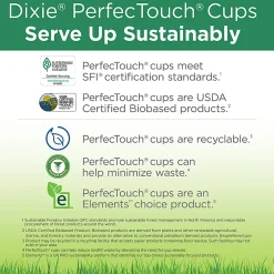 Dixie® PerfecTouch® Insulated Hot Cups, 12 oz, Coffee Haze, 500 Count (25 Cups Per Pack, 20 Packs Per Case)