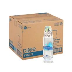 Dixie® PerfecTouch® Insulated Hot Cups, 12 oz, Coffee Haze, 500 Count (25 Cups Per Pack, 20 Packs Per Case)