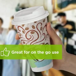 Dixie® Reclosable Sliding Hot Cup Lids, Fits 10-20 Oz Cups, White, 1,000 Count (100 Lids Per Sleeve, 10 Sleeves Per Case)