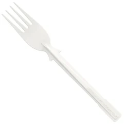 Dixie® TriTower Compostable Forks, White, 40 Forks Per Box, Case Of 24 Boxes