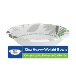 Dixie® Ultra® Heavyweight Paper Bowls, 12 Oz, Case Of 125