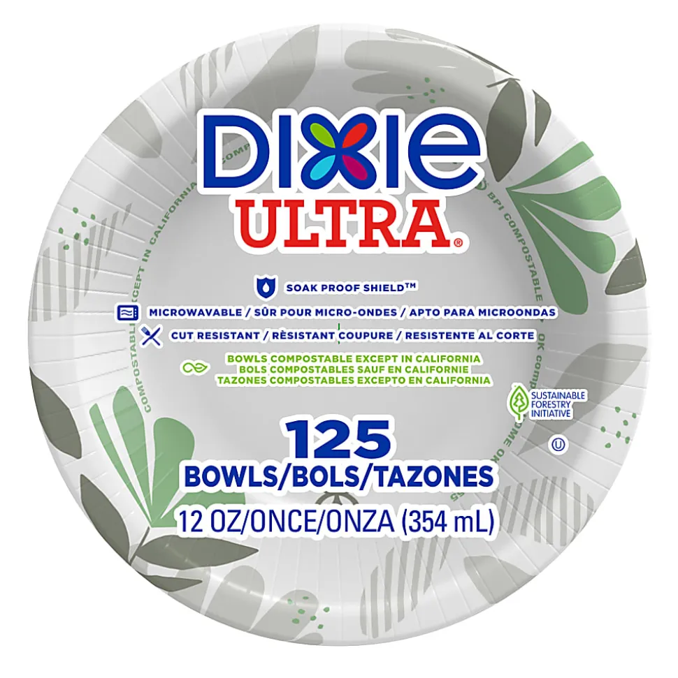 Dixie® Ultra® Heavyweight Paper Bowls, 12 Oz, Case Of 500