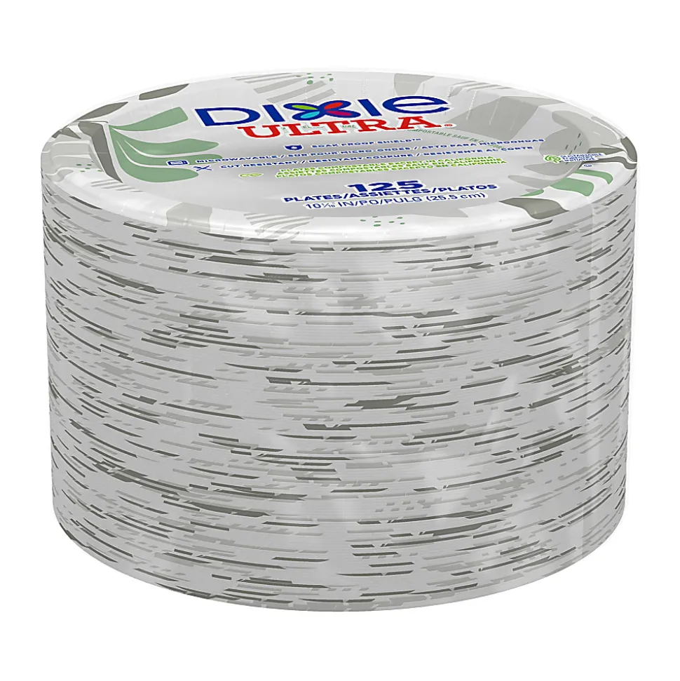 Dixie Ultra® 10-1/16" Heavy-Weight Paper Plates, Pathways®, 125 Plates
