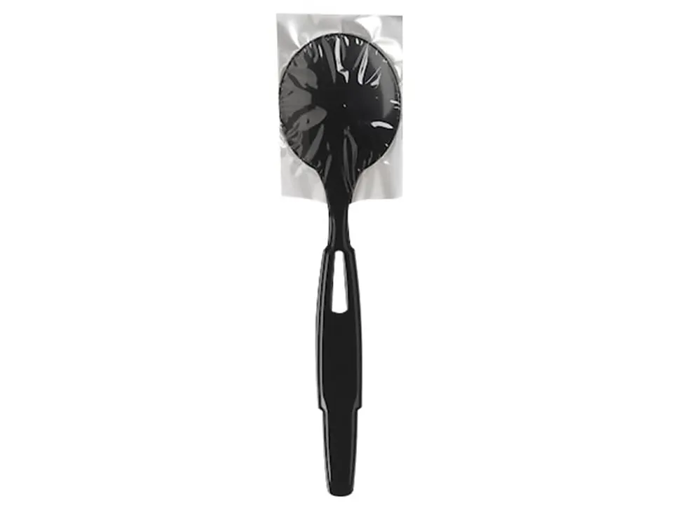 Dixie Ultra SmartStock Series-W Polypropylene Plastic Wrapped Cutlery, Soup Spoon, Black, 40 Perk Pack, Case Of 24 Packs