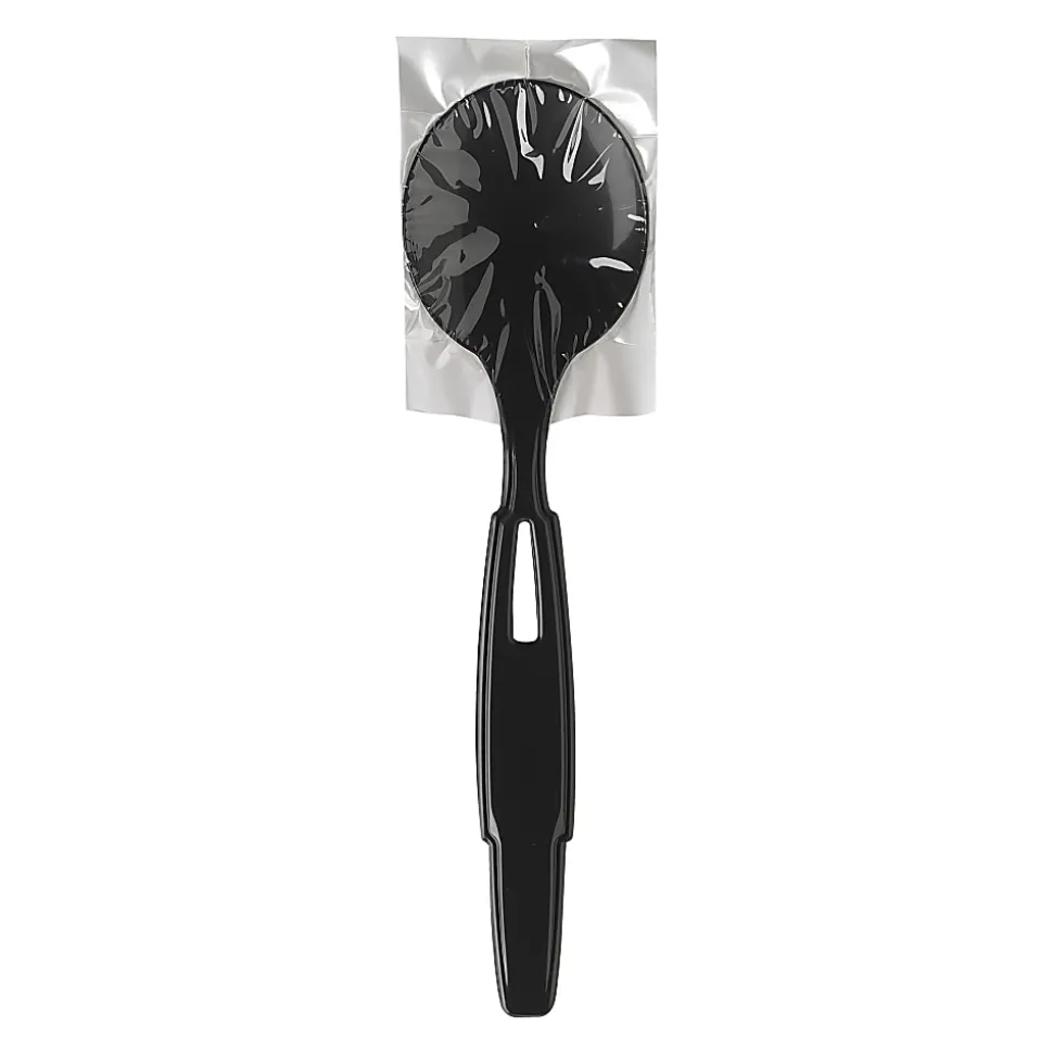 Dixie Ultra SmartStock Series-W Polypropylene Plastic Wrapped Cutlery, Soup Spoon, Black, 40 Perk Pack, Case Of 24 Packs