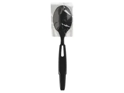 Dixie Ultra SmartStock Series-W Polypropylene Plastic Wrapped Cutlery, Tea Spoons, Black, 40 Per Pack, Case Of 24 Packs